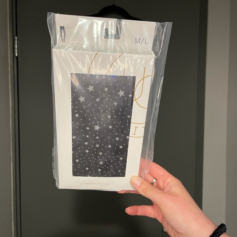 UO sheer silver star tight